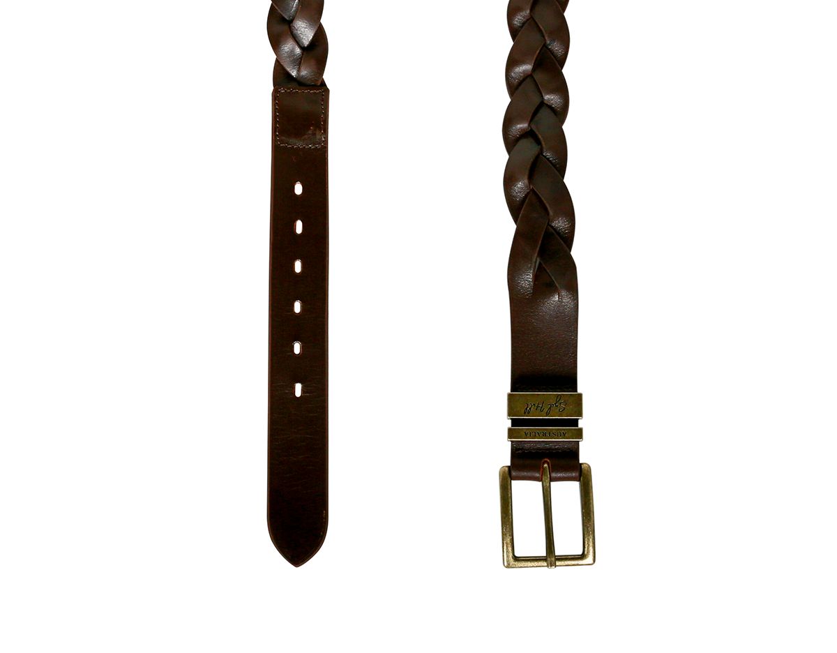 Syd Hill Leather Plaited Belt - Discontinued Model