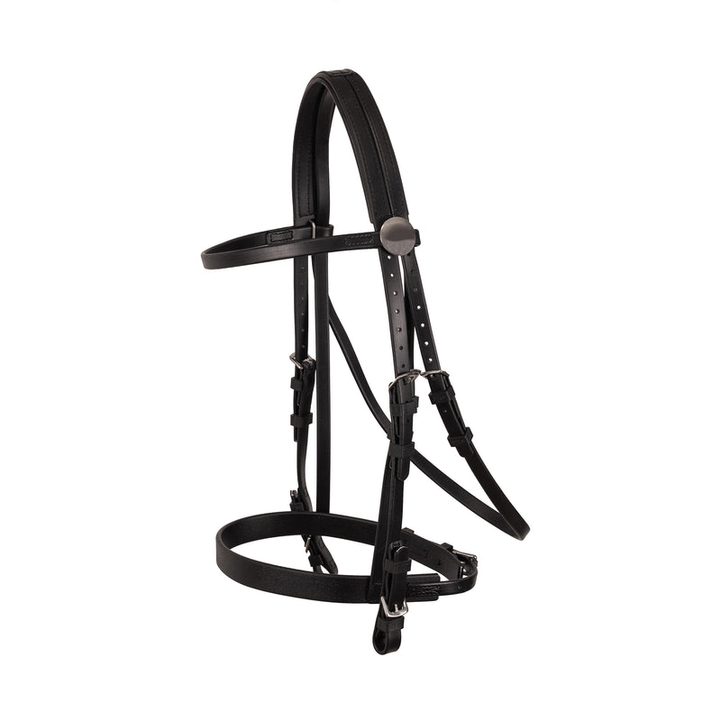 Syd Hill PVC Matte Race Bridle with Cavesson Noseband & Loop Reins
