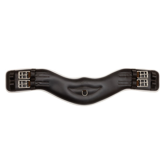 Syd Hill Anatomical Leather Dressage Girth - White Backing