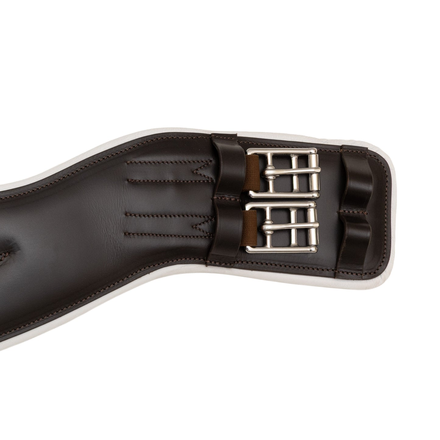 Syd Hill Anatomical Leather Dressage Girth - White Backing