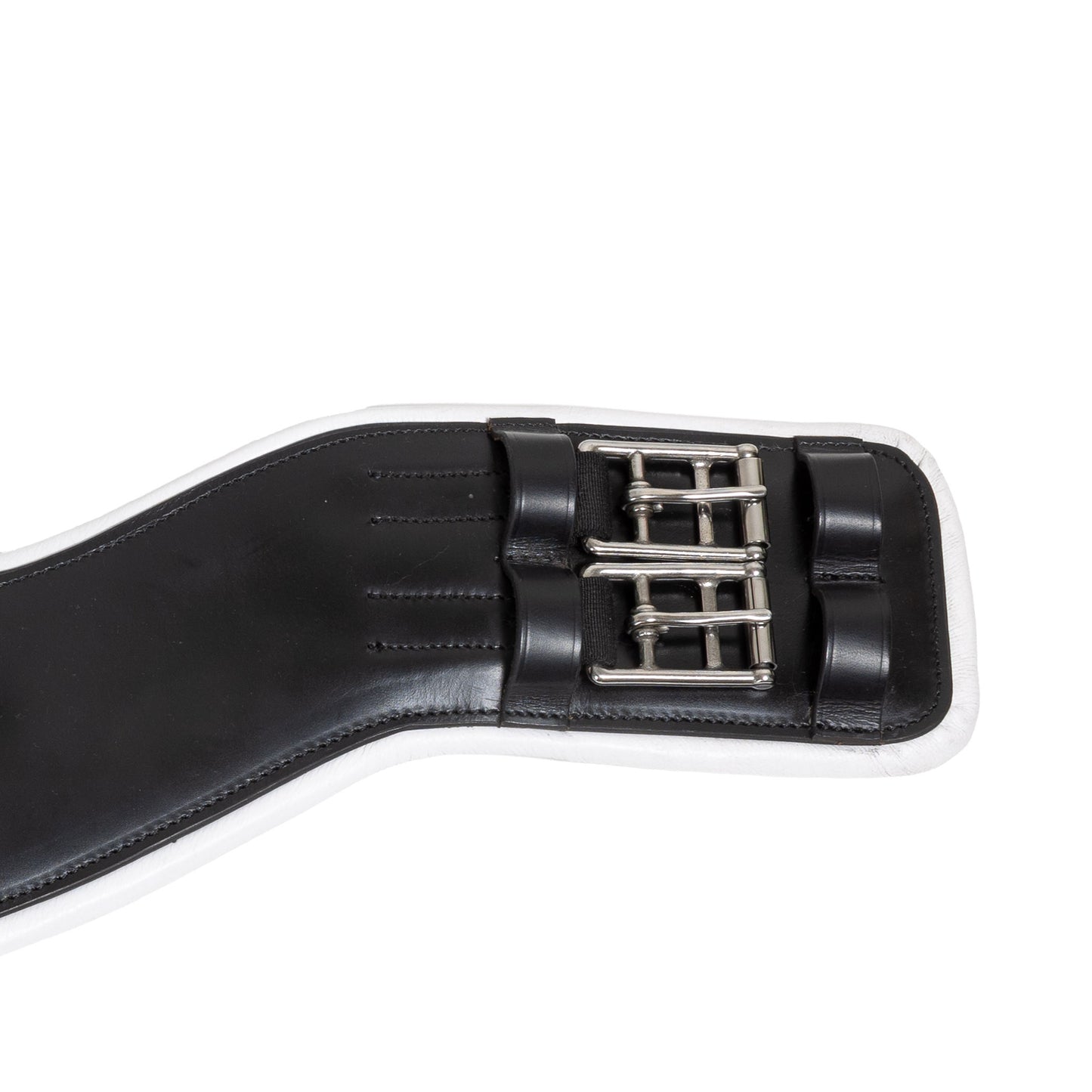 Syd Hill Anatomical Leather Dressage Girth - White Backing