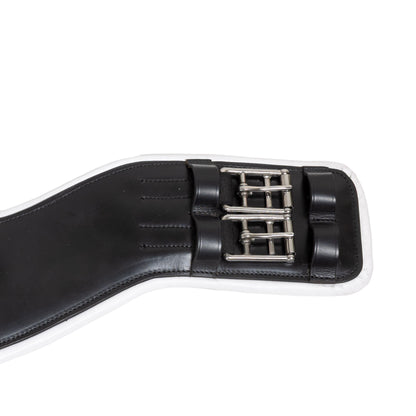 Syd Hill Anatomical Leather Dressage Girth - White Backing