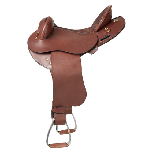 Syd Hill Custom Signature Half Breed Saddle, Leather - Non Adjustable Tree